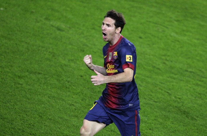 Khoảnh khắc ăn mừng cuồng nhiệt của Lionel Messi.